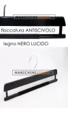 Gruccia legno portapantalone 38 cm - Nero Lucido
