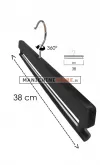 Gruccia legno 38 cm - Nero Venato
