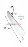 Gruccia legno portapantalone 38 cm - Bianco Lucido