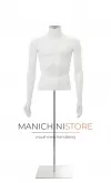 Busto uomo bianco con braccia e base