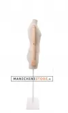 Busto donna in lino con braccia legno e mezza gamba