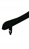 Lotto di 5 grucce 40x6 cm Velluto nero - Gancio Nero