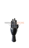 mano sinistra legno verniciata nero