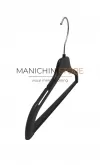 Gruccia capospalla in plastica con alette e asta 33 cm - nero