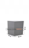 Cubo in plastica grigio cemento 43