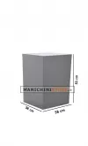 Cubo in plastica grigio cemento 53