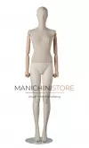 Manichino donna Collezione ABSolute in ABS con busto e testa rivestiti e braccia legno
