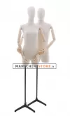 Noleggio busto donna in tessuto con braccia in legno e mezze gambe