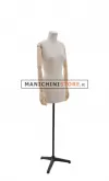 Busto donna senza testa in tessuto con braccia in legno