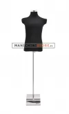 Busto componibile uomo nero con base in metallo EX NOLEGGIO