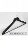 Gruccia legno con taglio a spallina cm.43 x cm1,2 - Nero Opaco