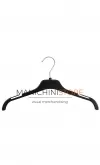 Gruccia capospalla in plastica con alette 42 cm - nero