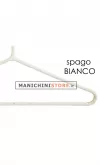 Gruccia con asta portapantalone IN SPAGO BIANCO cm.42
