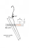 Gruccia metallo capospalla 45 cm - metallo cromato