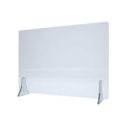 Pannello divisorio in plexiglass con passamano cm3 b150