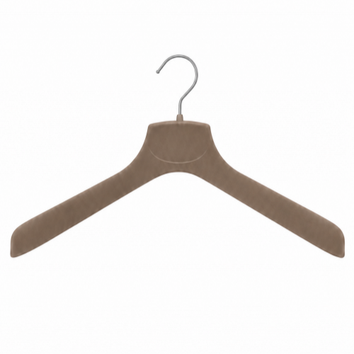 Coat hanger 40 x 4,5 cm - taupe velvet