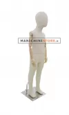 Manichino bambino 6 anni in tessuto Sabbia con braccia in legno