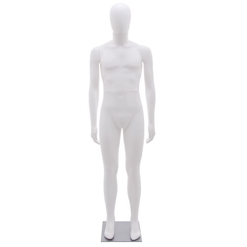 Noleggio Manichino uomo testa uovo in plastica - bianco