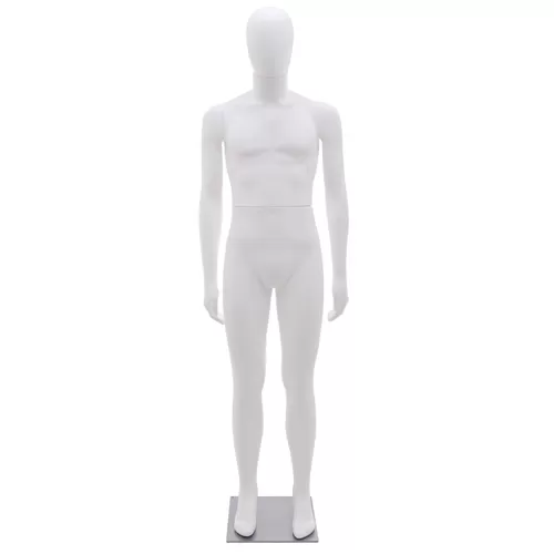 Noleggio Manichino uomo testa uovo in plastica - bianco
