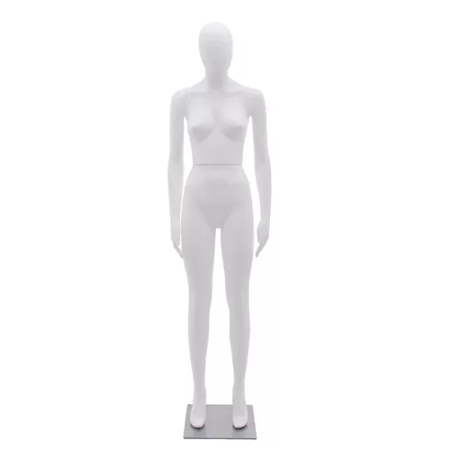 Noleggio Manichino donna testa uovo in plastica - bianco