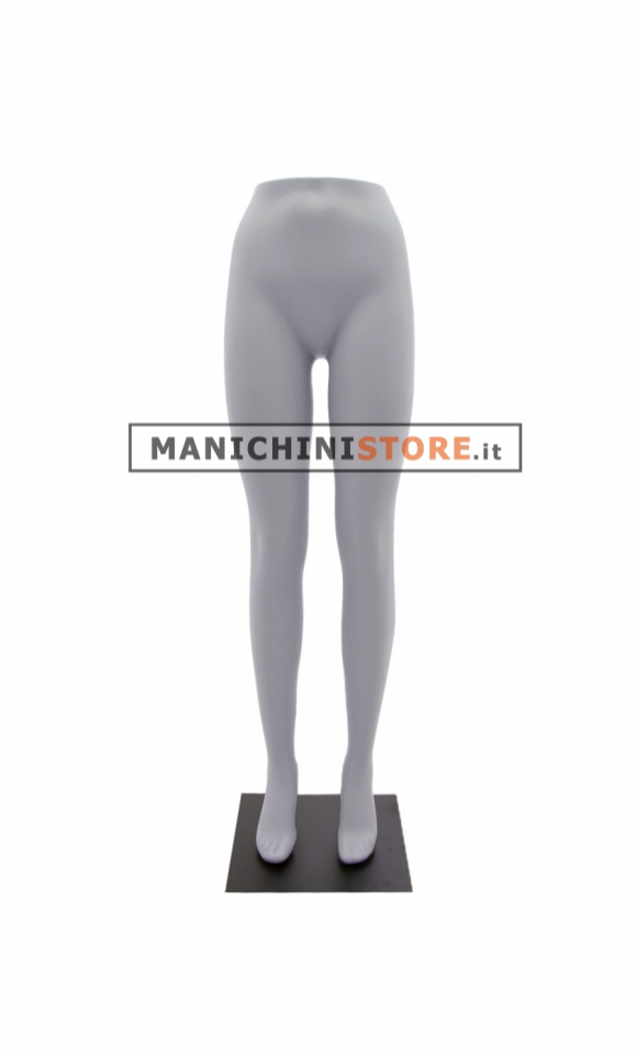 Gambe donna vita alta con base in metallo nero