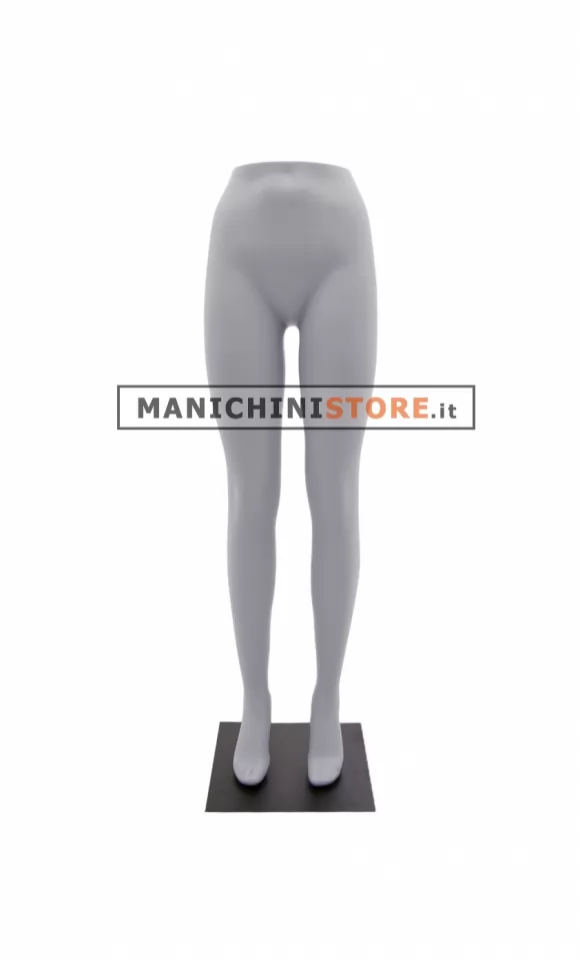 Gambe donna vita alta con base in metallo nero