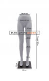 Gambe donna vita alta con base in metallo nero