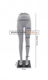 Gambe donna vita alta con base in metallo nero
