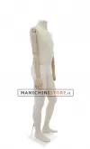 Manichino uomo Plastic Linen con braccia in legno senza testa