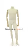Manichino uomo Plastic Linen con braccia in legno senza testa
