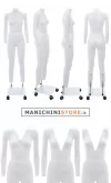 Noleggio Manichino donna per foto internet e-commerce base doppia asta con ruote