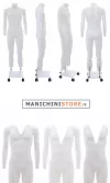 Noleggio Manichino uomo per foto internet e-commerce base doppia asta con ruote
