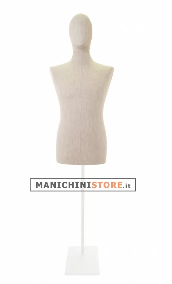 NOLEGGIO 1 Busto uomo in lino con testa