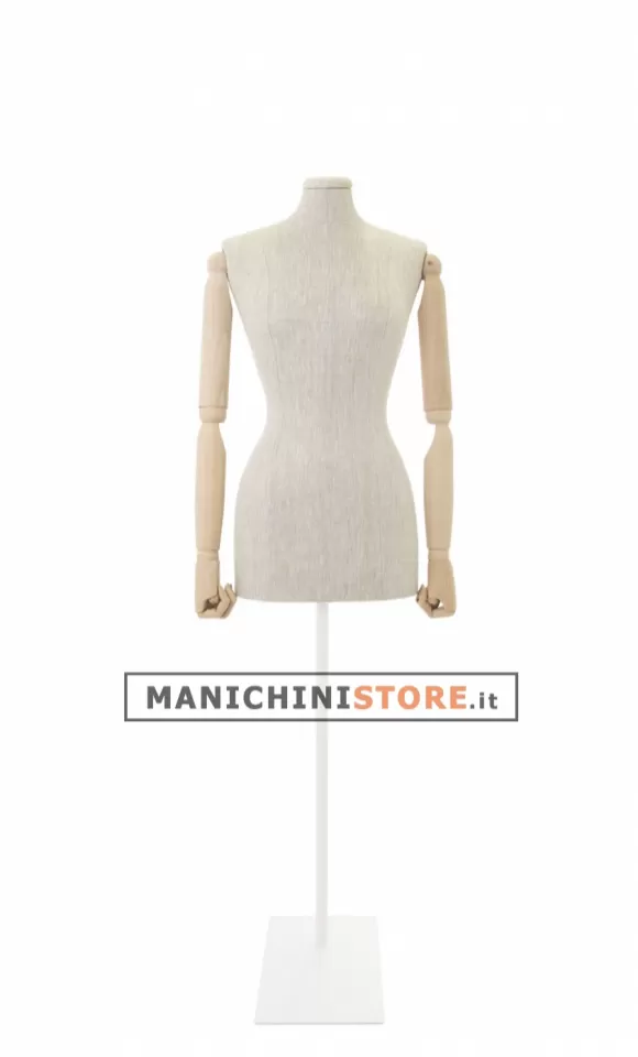 NOLEGGIO 1 Busto donna in lino con braccia legno