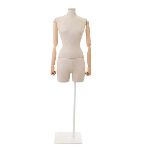 NOLEGGIO 1 Busto donna in lino con braccia legno e mezza gamba
