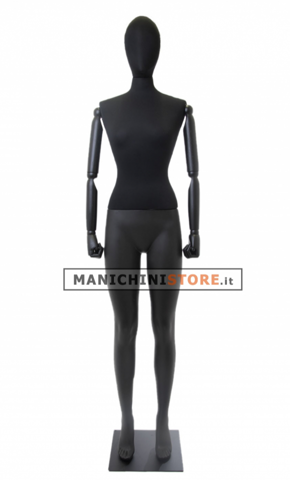 Manichino donna Plastic Lycra con braccia in legno - seconda scelta