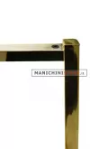 Stender tubo quadrato 100 cm con piedini - oro