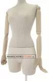Noleggio 1 Busto donna in lino con braccia legno e mezza gamba in plastica