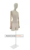 Noleggio 1 Busto donna in lino con braccia legno e mezza gamba in plastica