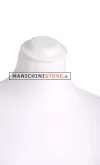 Busto donna bianco con base quadrata bianca