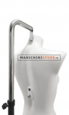 Busto manichino donna precolorato bianco con base con attacco collo