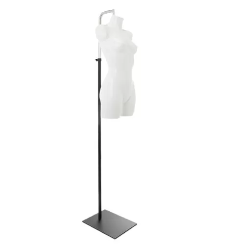 Busto manichino donna precolorato bianco con base con attacco collo