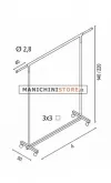 Noleggio stender pieghevole regolabile - 140 cm