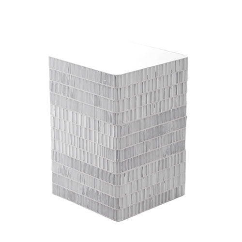 Cubo espositivo in cartone riciclato bianco 48 - usato