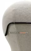 Testa uomo porta accessori in lino con base bianca