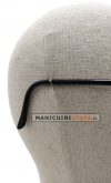 Male display head in linen with black base