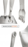Female abstract mannequin in Ecoplastic - white