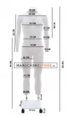 Manichino uomo per foto e-commerce base doppia asta con ruote - usato