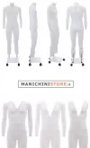Manichino uomo per foto e-commerce base doppia asta con ruote - usato