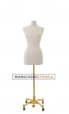 Busto donna in lino con base worker oro